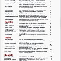 Food menu as of November 2022  at Pikala Cafe in Marrakech