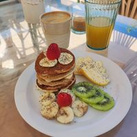 Pancakes without honey at Pikala Cafe in Marrakech
