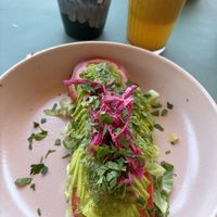 Super toast detox lemon and ginger soy chai   at Pikala Cafe in Marrakech