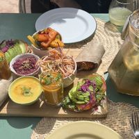 vegan sharing board  at Pikala Cafe in Marrakech
