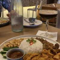 Vegan Nasi Lemak and espresso martini   at Jama KL in Kuala Lumpur