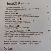 Breakfast menu  at Jama KL in Kuala Lumpur