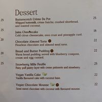 Dessert menu now includes vegan options!!   at Jama KL in Kuala Lumpur