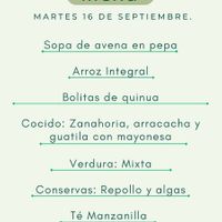 Meal of the day at Comedor Transformación in Bogota