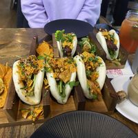 Vegan Chicken Bao buns  at Café Buur in Cologne