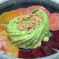 Beet Toro & Ahi Sashimi  at Butcher's Daughter in West Hollywood