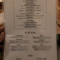 Drinks menu at Butcher's Daughter in West Hollywood