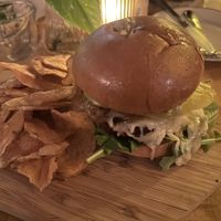 Vegan beet burger  at Butcher's Daughter in West Hollywood