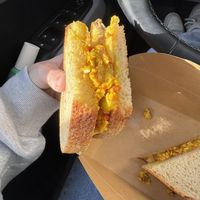 Vegan tofu scramble sandwichh  at Butcher's Daughter in West Hollywood