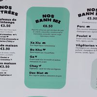 Closer look at menu at BÁNH MÌ VIÊT in Rennes