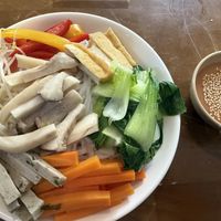 Cold mixed rice noodles   at Genkan Vegan Cafe in Dong Hoi