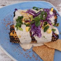 Corn, too burned for my taste at Hecho en Mexico in Warrnambool