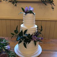 My wedding cake from Tori’s!! (Flowers were placed by the florist)   at Tori's Bakeshop - The Beach in Toronto