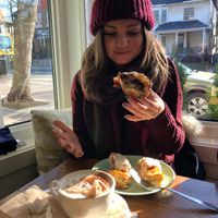 Too happy!! at Tori's Bakeshop - The Beach in Toronto