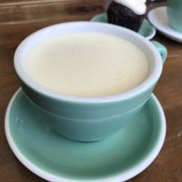 Golden milk latte at Tori's Bakeshop - The Beach in Toronto