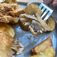 Banana blossom ‘fish'  at Lamb & Flag in Leeds