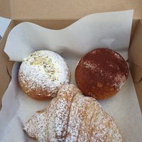 Vegan Brioche: Pistaccio and chocolate, Croissant at The Sanctuary in Berlin