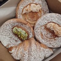 Vanilla croissant, girella pistachio and nocciola at The Sanctuary in Berlin