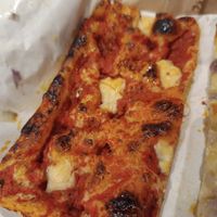 Mozzarella pizza focaccia at The Sanctuary in Berlin