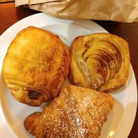 Chocolatine, apple pastry and vanilla croissant #Veganuary at The Sanctuary in Berlin
