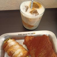 Cannolo pistacchio and Choco cornetto at The Sanctuary in Berlin