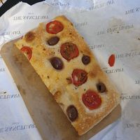 Olive tomato focaccia at The Sanctuary in Berlin