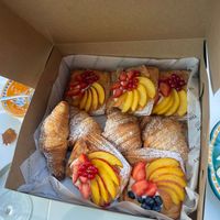 cestini alla frutta + mini cornetti ripieni at The Sanctuary in Berlin