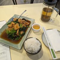 Fried tofu at Bodhi Village in Flushing