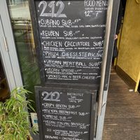 Menu  at The 212 Café & Bar in Leeds