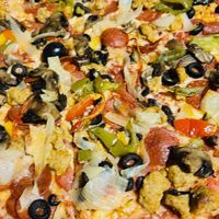 This is what their “veggie” pizza looks like.   at Pie Hole in Fort Pierce