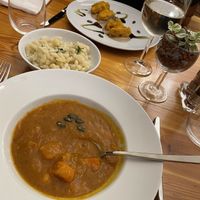 Kürbisgulasch & Kürbisnockerl  at Schlicht Vegan in Vienna