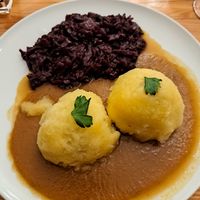 Knödel at Schlicht Vegan in Vienna