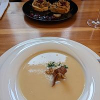 Parsnip soup at Schlicht Vegan in Vienna