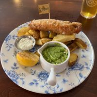 ‘Fish’ and chips  at The Station Hotel in Nottingham