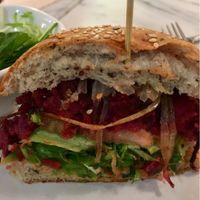 Beet (millet) burger at Real Food - The Central in Central Singapore