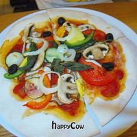 vegan pizza !!  at Real Food - The Central in Central Singapore