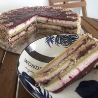 My piece of Aura cake!  at Shambala in Zagreb