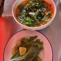 Vegan tomato soup with tofu  at Viet.inės in Vilnius