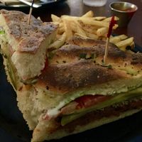 Evergreen Burger at Sticks and Stones Clay Oven Pizza in Greensboro