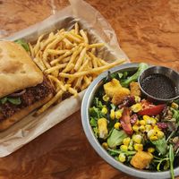 Vegan Tofu Katsu + Side Salad/balsamic at Trail Life Brewing in Grand Junction