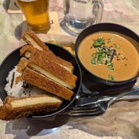 The katsu tofu was a real highlight, perfect breading with a pleasant textural change in the center. at Trail Life Brewing in Grand Junction