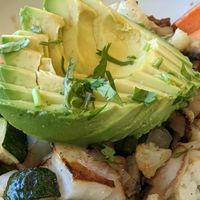 Vegan hash close up at Humbowl in Berkeley