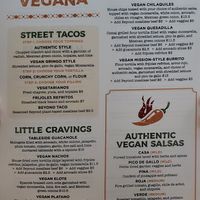 Papi's Vegan Menu OC, MD. at Papi's Tacos in Ocean City