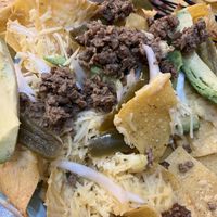 Chilaquiles with Beyond Beef  at Papi's Tacos in Ocean City