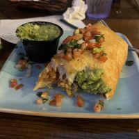 Vegan chimichanga w/ house guac  at Papi's Tacos in Ocean City