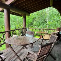 outdoor seating at Le Gré in Kuroishi
