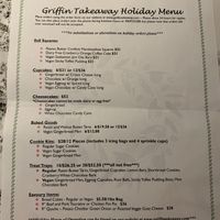 holiday preorder menu 2023  at The Griffin Takeaway in Saskatoon