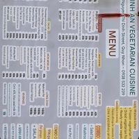 Menu (google translated to English) at Chay Minh An in Qui Nhon