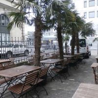 outdoor seating area, selfservice   at CoalMine Cafe in Winterthur