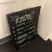 lunch menu  at CoalMine Cafe in Winterthur